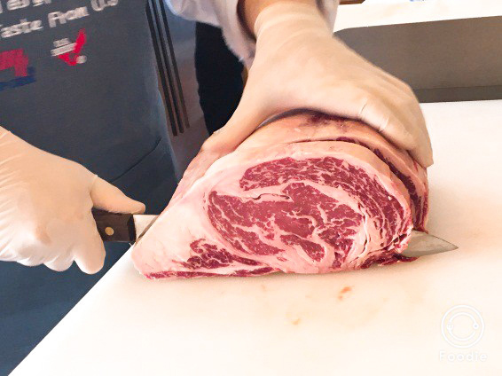 Proper defrosting techniques and cutting of U.S. beef was part of the training, as well as suggestions for foodservice cost controls