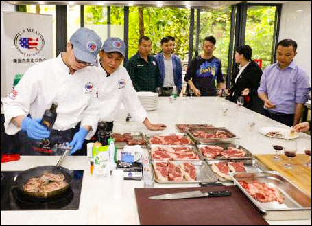 USMEF conducted U.S. red meat training workshops in Guangzhou to introduce U.S. beef and pork cuts and new menu ideas to the HRI sector.