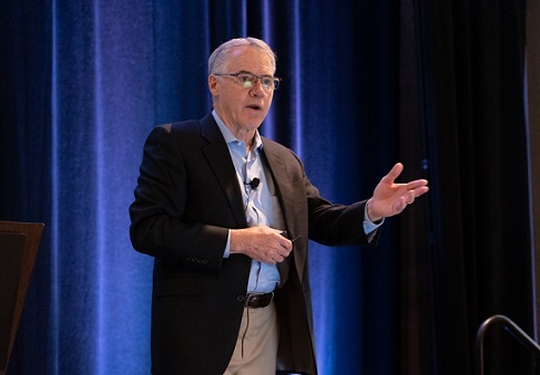 Keynote speaker Randy Blach, CEO of CattleFax