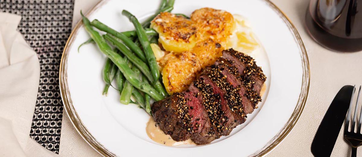 Cast-Iron Steak Au Poivre