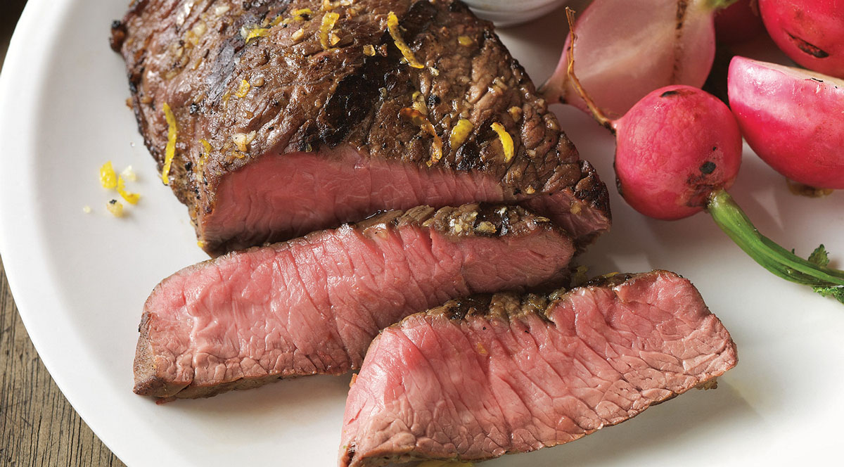 Grilled Top Sirloin Filets with Italian Salsa Verde