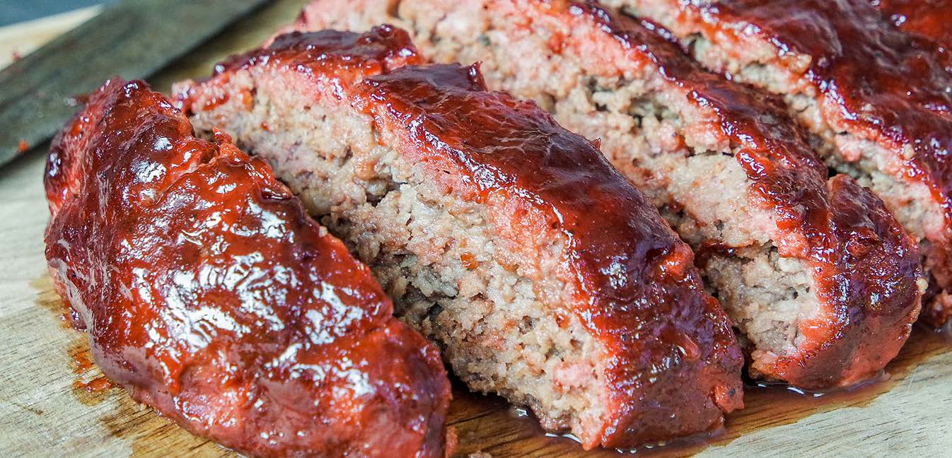 Smoked Meatloaf with BBQ Glaze