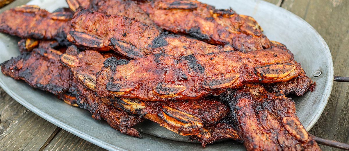 Говяжьи ребра «Кальби» резанные в глазури чипотле мескаль