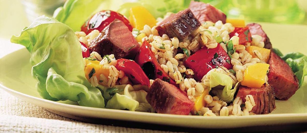 Beef, Mango & Barley Salad