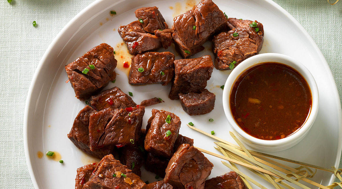 Bite-Sized Sweet and Spicy Beef Ribs