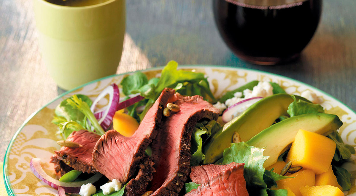 Beef, Mango and Avocado Salad