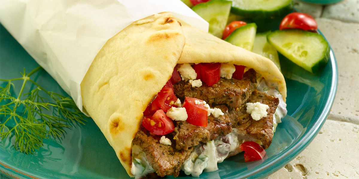 Greek Steak Wraps