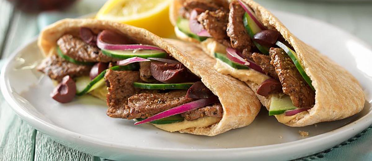 Greek-Style Beef Pita
