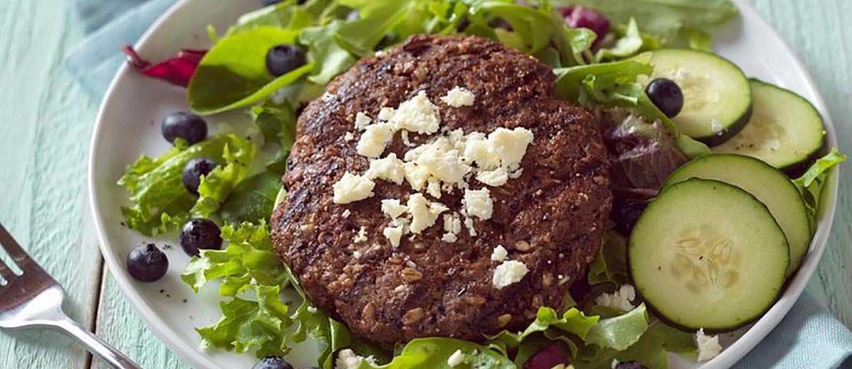 Beef, Blueberry & Flax Burgers