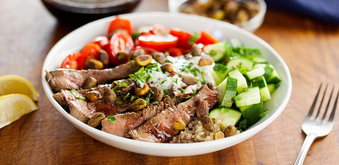 Mediterranean Steak and Quinoa Bowl 