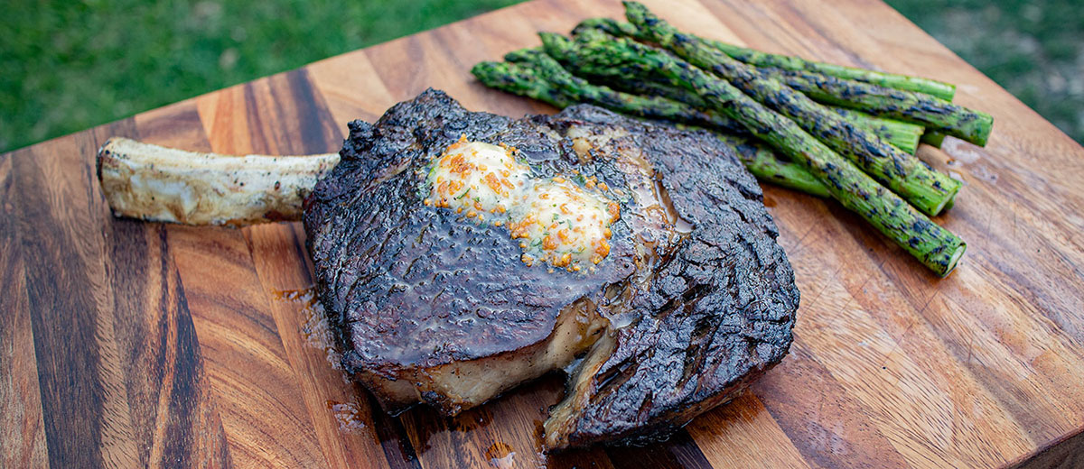 Ribeye with Browned Garlic Butter
